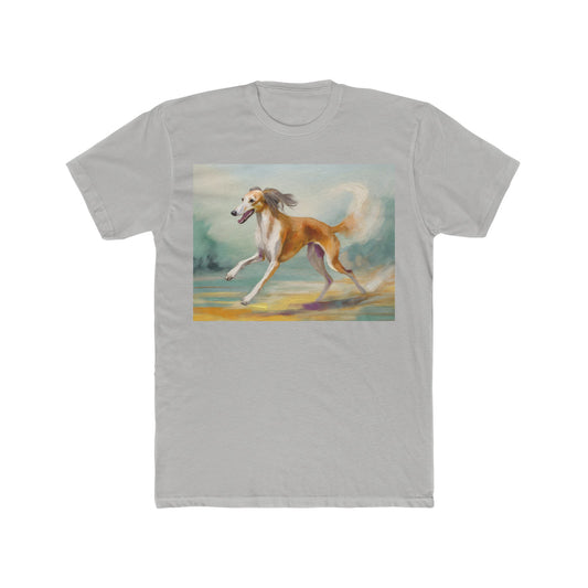 Saluki --  Men's Fitted Cotton Crew Tee