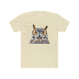 Great Horned Owl 'Hooty' --  Men's Fitted Cotton Crew Tee