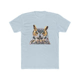 Great Horned Owl 'Hooty' --  Men's Fitted Cotton Crew Tee