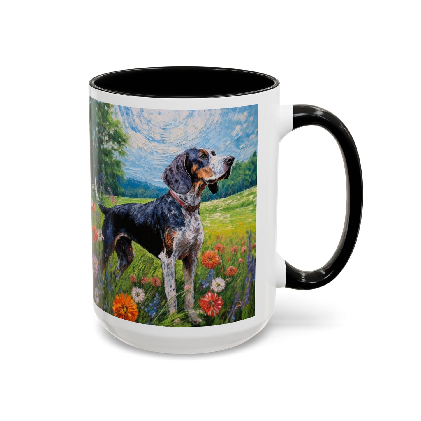 Bluetick Coonhound - Accent Ceramic Coffee Mug - Two Sizes Available