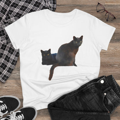 Cats of Greece 'Sifnos Sisters' Women's Midweight Cotton Tee