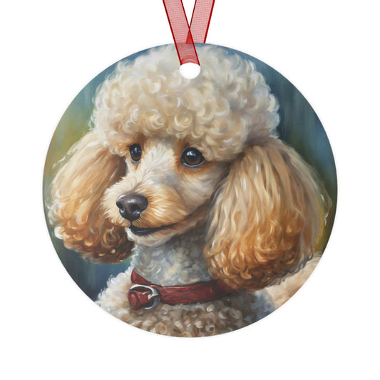 Standard Poodle #2 Metal Ornaments