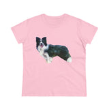 "Border Collie '#1' Women's Midweight Cotton Tee"