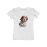 Bracco Italiano Women's Slim Fit Ringspun Cotton Tee