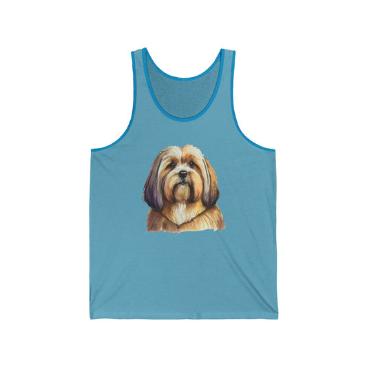 Lhasa Apso Unisex Jersey Tank
