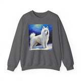 American Eskimo Dog Unisex 50/50 Crewneck Sweatshirt