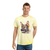 German Shepherd Tie-Dye Tee, Cyclone: A Splash of Fun