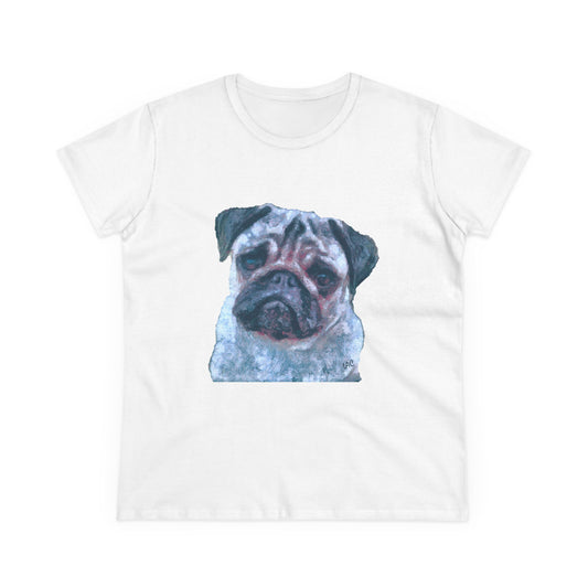 Pug 'Pompey' Women's Midweight Cotton Tee