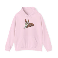 Boston Terrier - Brown & White - Unisex 50/50 Hooded Sweatshirt