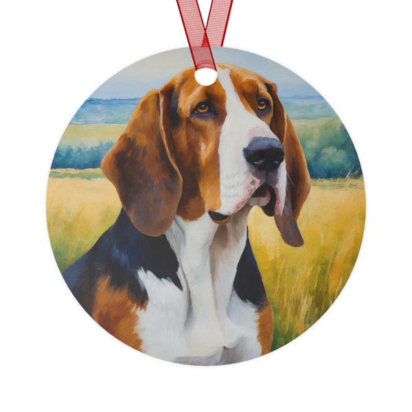 American English Coonhound Metal Ornaments