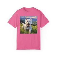 Romantic Westie Portrait Unisex Relaxed Fit Garment-Dyed T-shirt