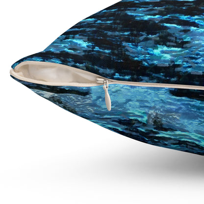 Humpback Whale  Spun Polyester Throw Pillow