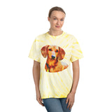 Dachshund 'Daisy' Unisex Cotton Tie-Dye Tee, Cyclone