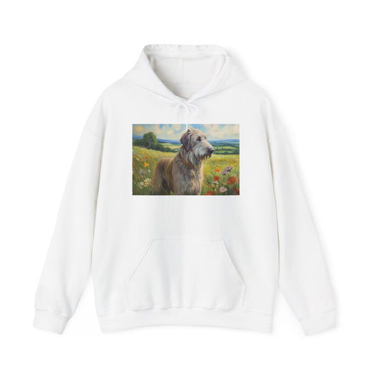 Irish Wolfhound Unisex 50/50 Hooded Sweatshirt