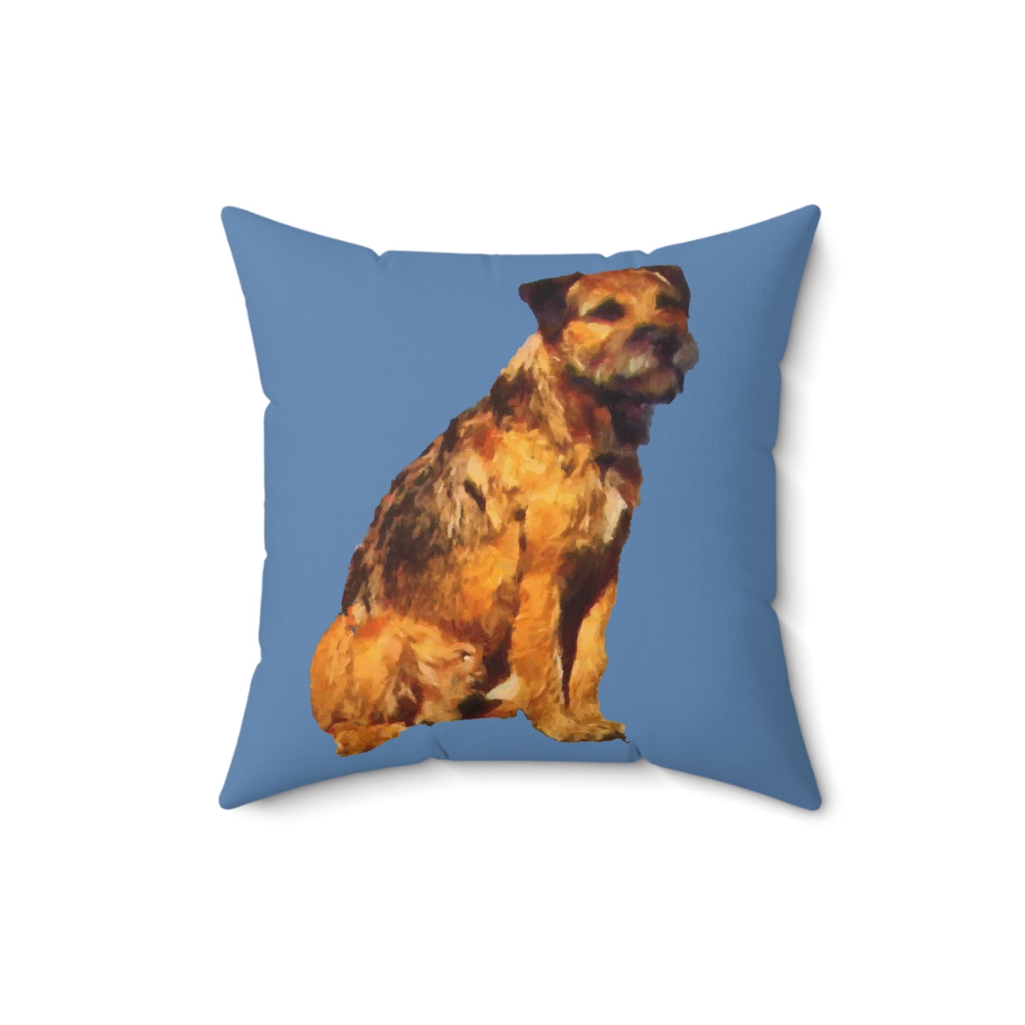 Charming Border Terrier 'Andrew' Spun Polyester Throw Pillow