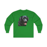 Black Labrador Retriever 'Rizzo' Unisex Cotton Long Sleeve Tee