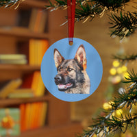 German Shepherd 'Hans' Metal Ornaments