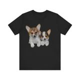 "Artistic Welsh Corgi 'Cousins' Unisex Jersey Short Sleeve Tee"