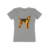 Airedale Terrier 'Lucy' Women's Slim Fitted  Ringspun Cotton T-Shirt