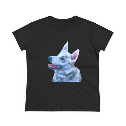 Norwegian Buhund Women's Midweight Cotton Tee