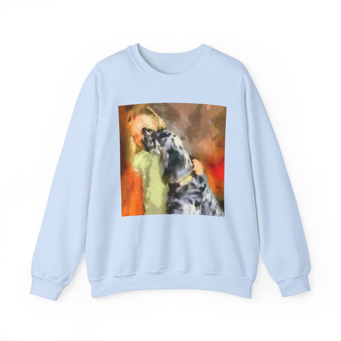 English Setter and Child Classic 50/50 Crewneck Sweatshirt