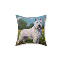 Bouvier des Ardennes Spun Polyester Throw Pillow