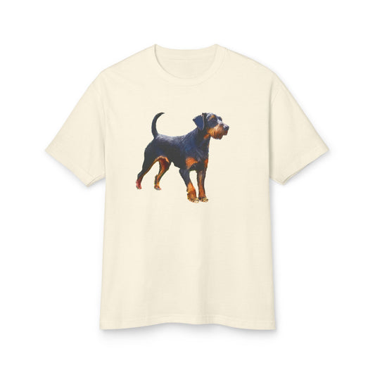 Deutscher Jagdterrier - Unisex Relaxed Fit Heavyweight Cotton Tee