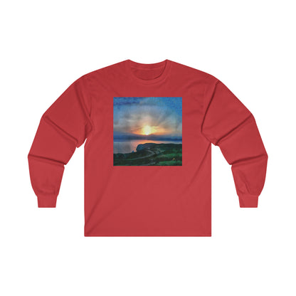 Sifnos (Greece) Sunset Unisex Cotton Long Sleeve Tee