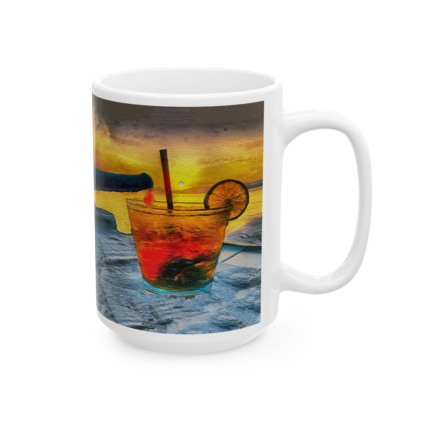 Happy Hour on Sifnos (Greece) Ceramic Mug 11oz