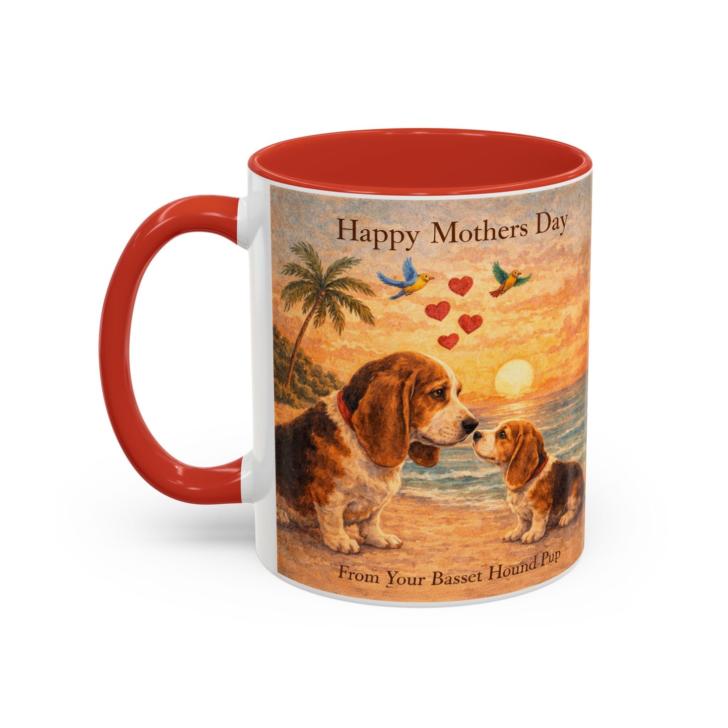 Basset Hounds - Mother's Day Accent Coffee Mug (11, 15oz)