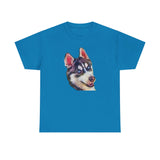 Siberian Husky 'Iditarod' Unisex Heavy Cotton Tee