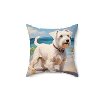 Sealyham Terrier Spun Polyester Throw Pillow