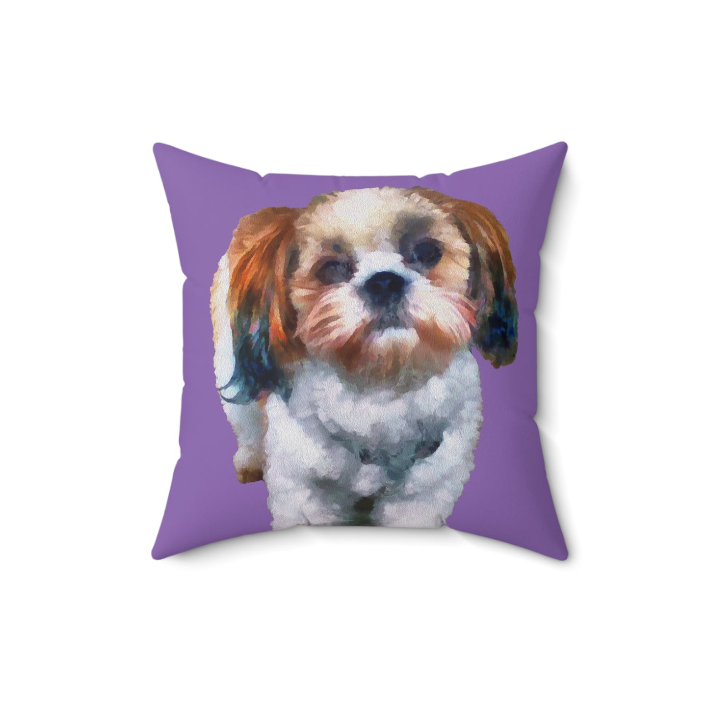 Shih-Tzu Spun Polyester Throw  Pillow