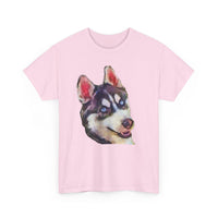 Siberian Husky 'Iditarod' Unisex Heavy Cotton Tee