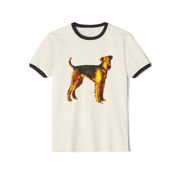 Airedale Terrier Classic Cotton Ringer T-Shirt  -