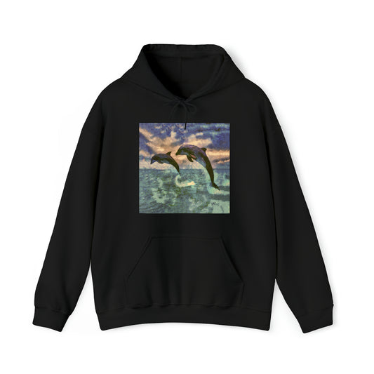 Dolphins 'Flip & Flop' Unisex 50/50 Hoodie