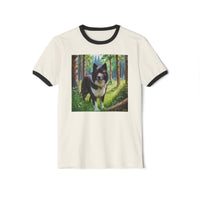 Majestic Karelian Bear Dog Unisex Cotton Ringer T-Shirt