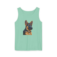 German Shepherd Puppy Unisex Relaxed Fit Garment-Dyed Tank Top