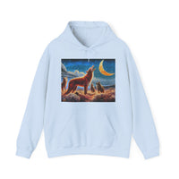 Coyotees in Moonlight Unisex 50/50 Hooded Sweatshirt