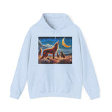 Coyotees in Moonlight Unisex 50/50 Hooded Sweatshirt