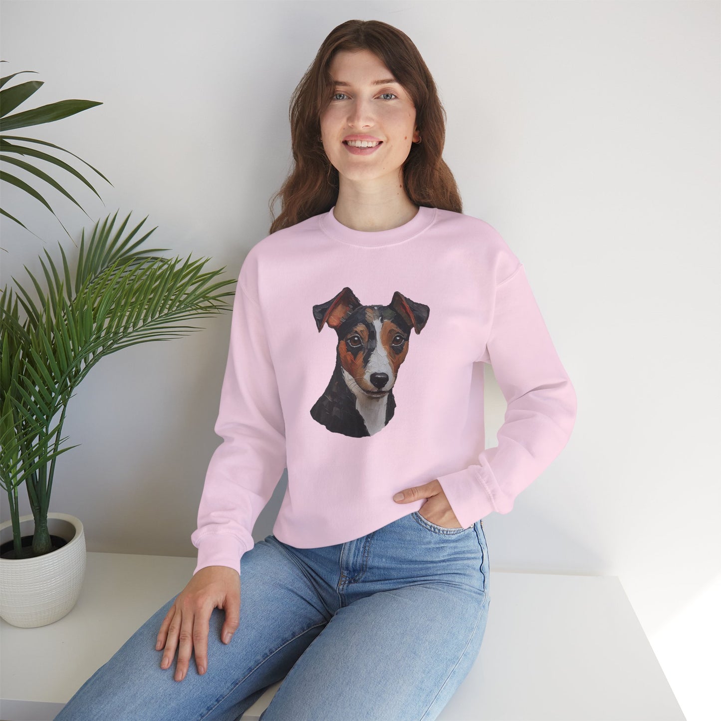 Teddy Roosevelt Terrier Unisex 50/50 Crewneck Sweatshirt