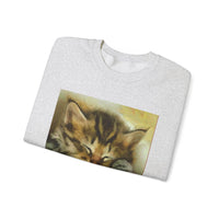 Sleepy Brucie the Cat - Unisex 50/50 Crewneck Sweatshirt
