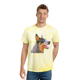 Blue Heeler - 'Percy' Unisex Cotton Tie-Dye Tee, Cyclone