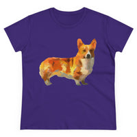 Elegant Pembroke Corgi Women's Cotton Tee