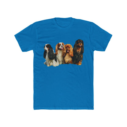 King Charles Spaniels 'Cavalier Club' Men's Fitted Cotton Crew Tee