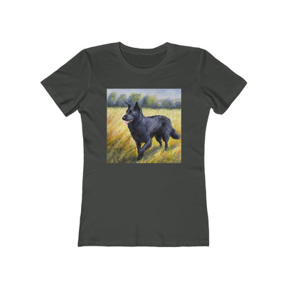 Mudi Women's Slim Fitted Ringspun Cotton Tee