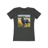 Mudi Women's Slim Fitted Ringspun Cotton Tee