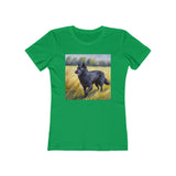 Mudi Women's Slim Fitted Ringspun Cotton Tee