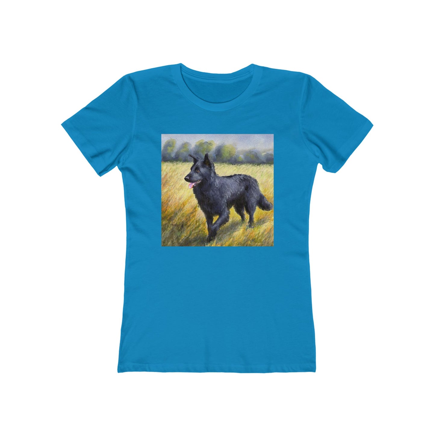 Mudi Women's Slim Fitted Ringspun Cotton Tee