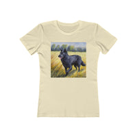 Mudi Women's Slim Fitted Ringspun Cotton Tee